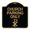 Signmission Church Parking Chi Rho Symbol, Black & Gold Aluminum Architectural Sign, 18" x 18", BG-1818-24270 A-DES-BG-1818-24270 - alternate 1